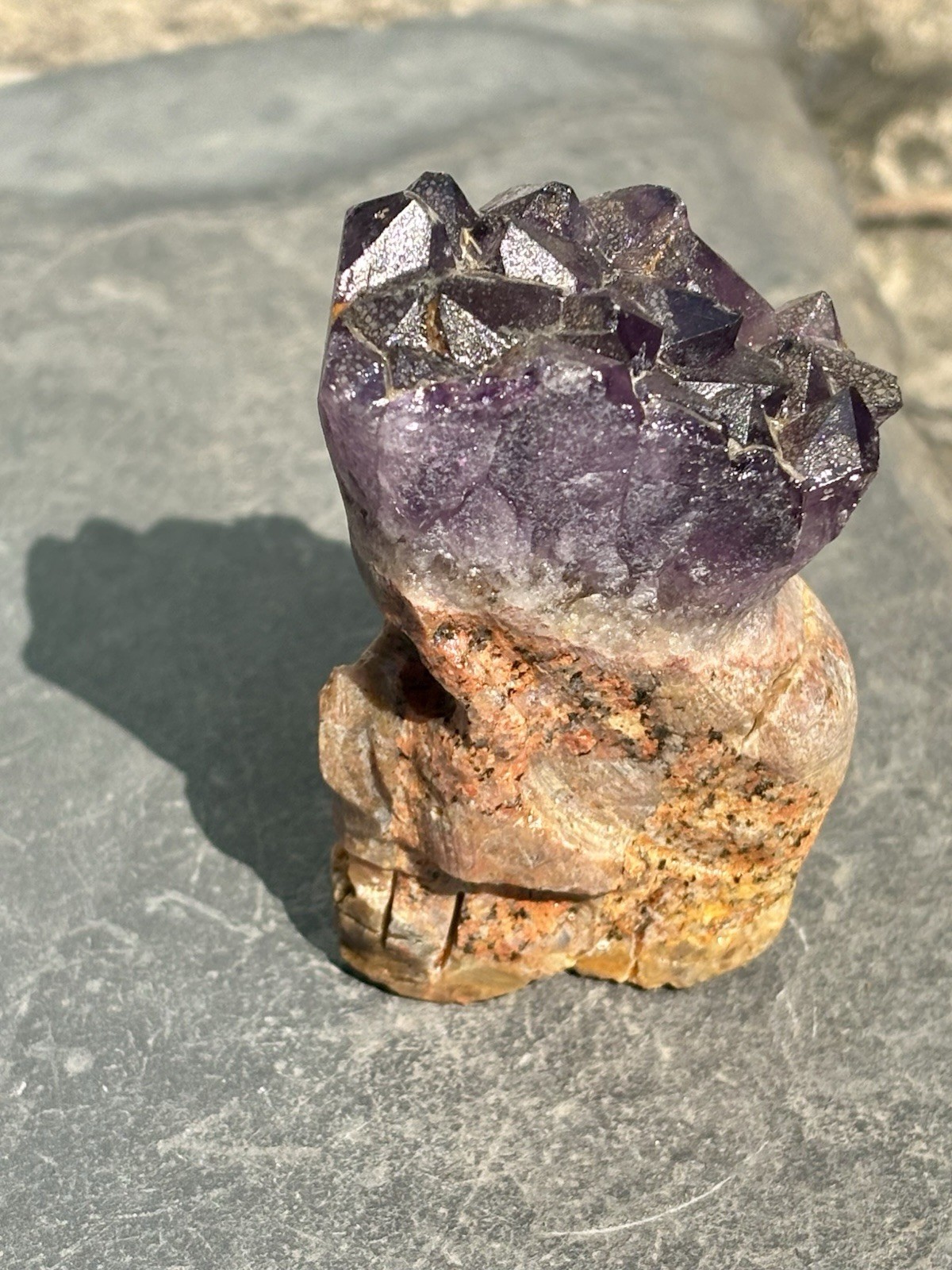 Amethyst Crystal Skull 2 In. & up, Carved Chevron Dream Amethyst Skull Halloween