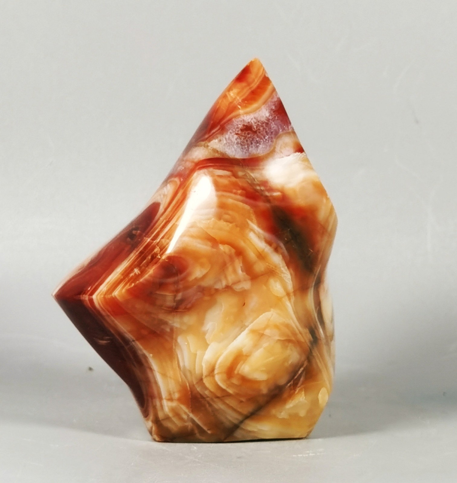 Natural RARE Red Carnelian Agate Crystal Flame Reiki Stone Healing