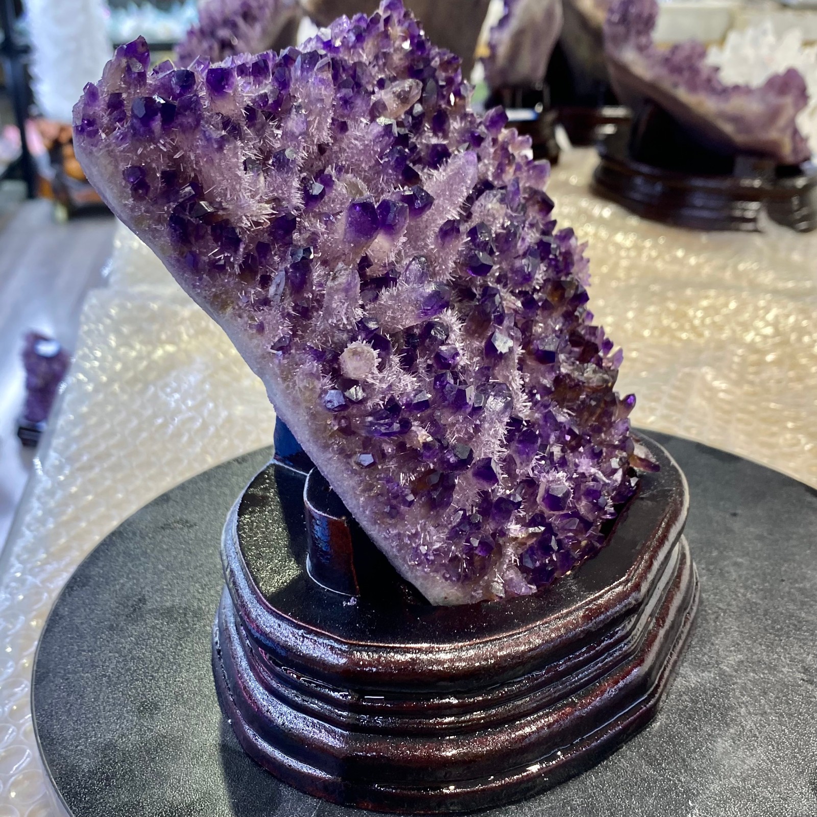 2.62LB Natural Purple Crystal Cluster/Flower Shape Mineral Specimen healing
