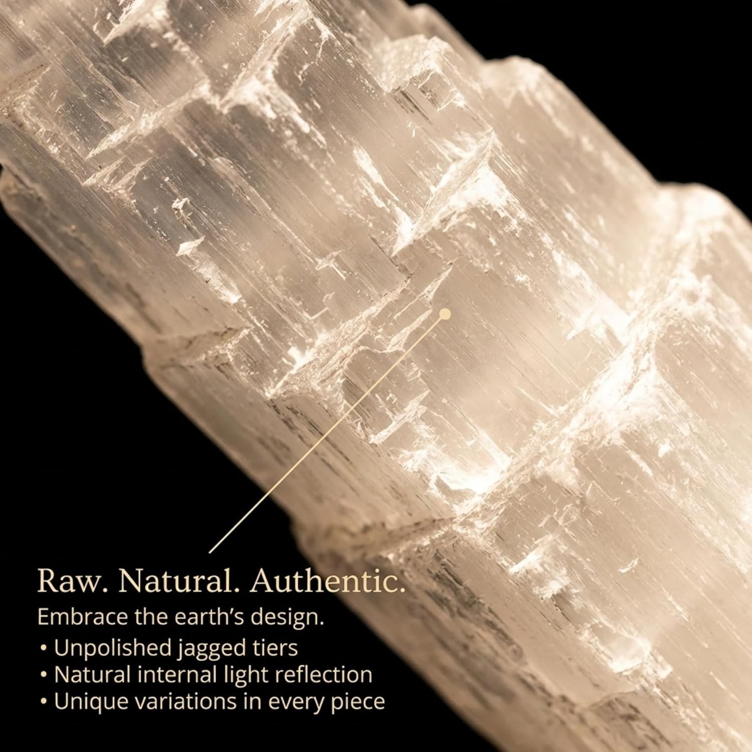 Natural 4” Solid White Selenite Skyscraper – Ideal for Reiki & Chakra Healing