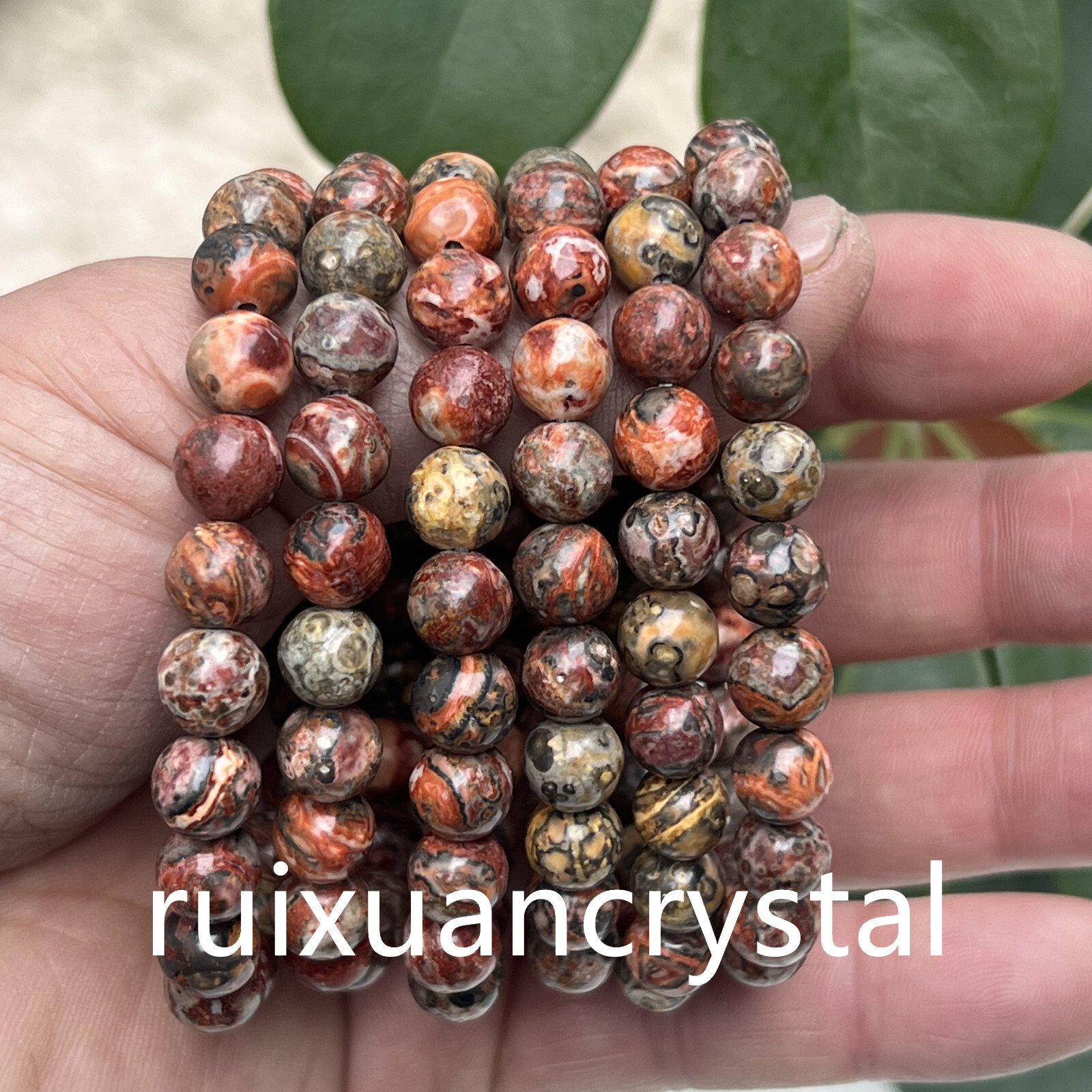Wholesale Lot 6pcs Natural Leopard 8mm 7.5″Crystal Stretch Bracelet Repair