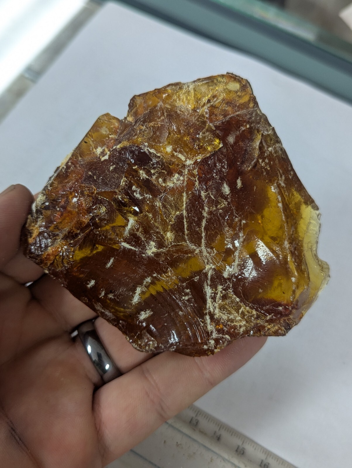 Large Copal Amber Crystal Cluster Specimen From North Florida FL