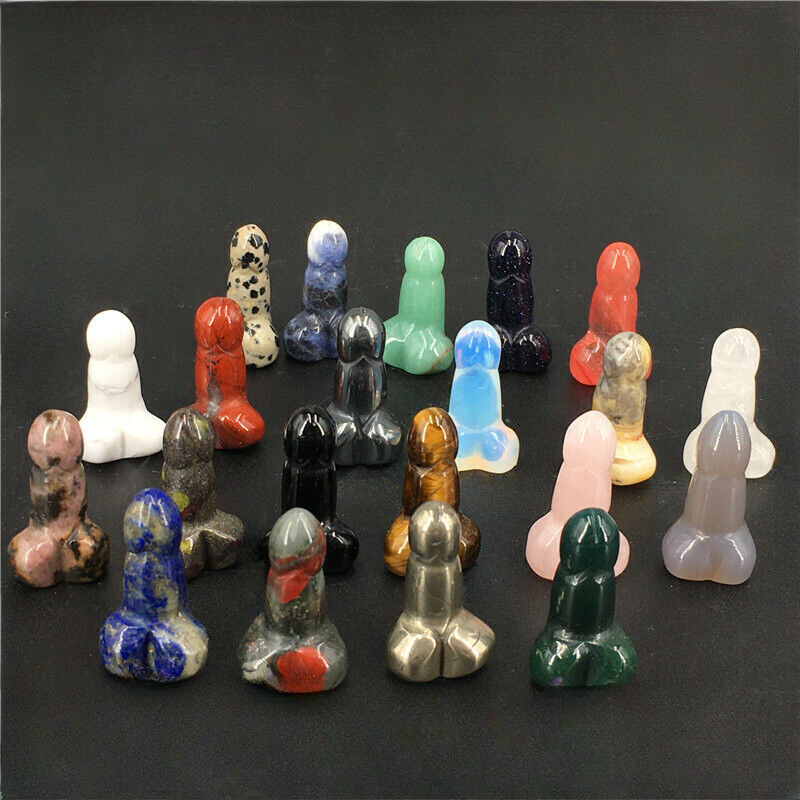 A lot of Natural mini Small Penis Quartz Crystal Massage Wand Healing wholesale