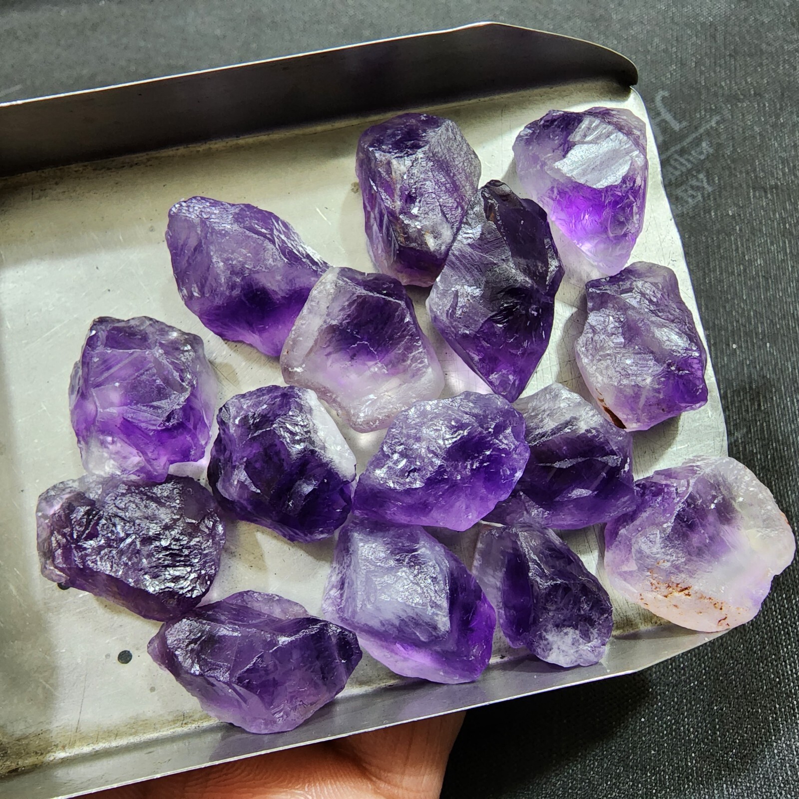 Outstanding Amethyst Raw Crystal Chunks Size 20-26 MM Approx Bulk Lot Amethyst