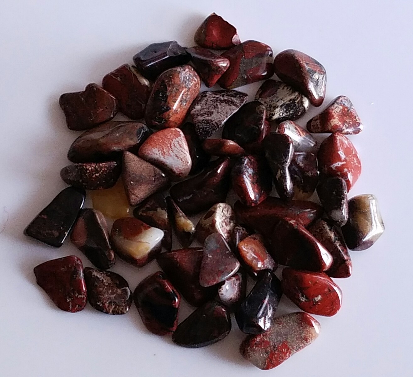 1/2 lb Tumbled Brecciated Jasper Gemstone Crystals 90-110 Stones Rock Specimens
