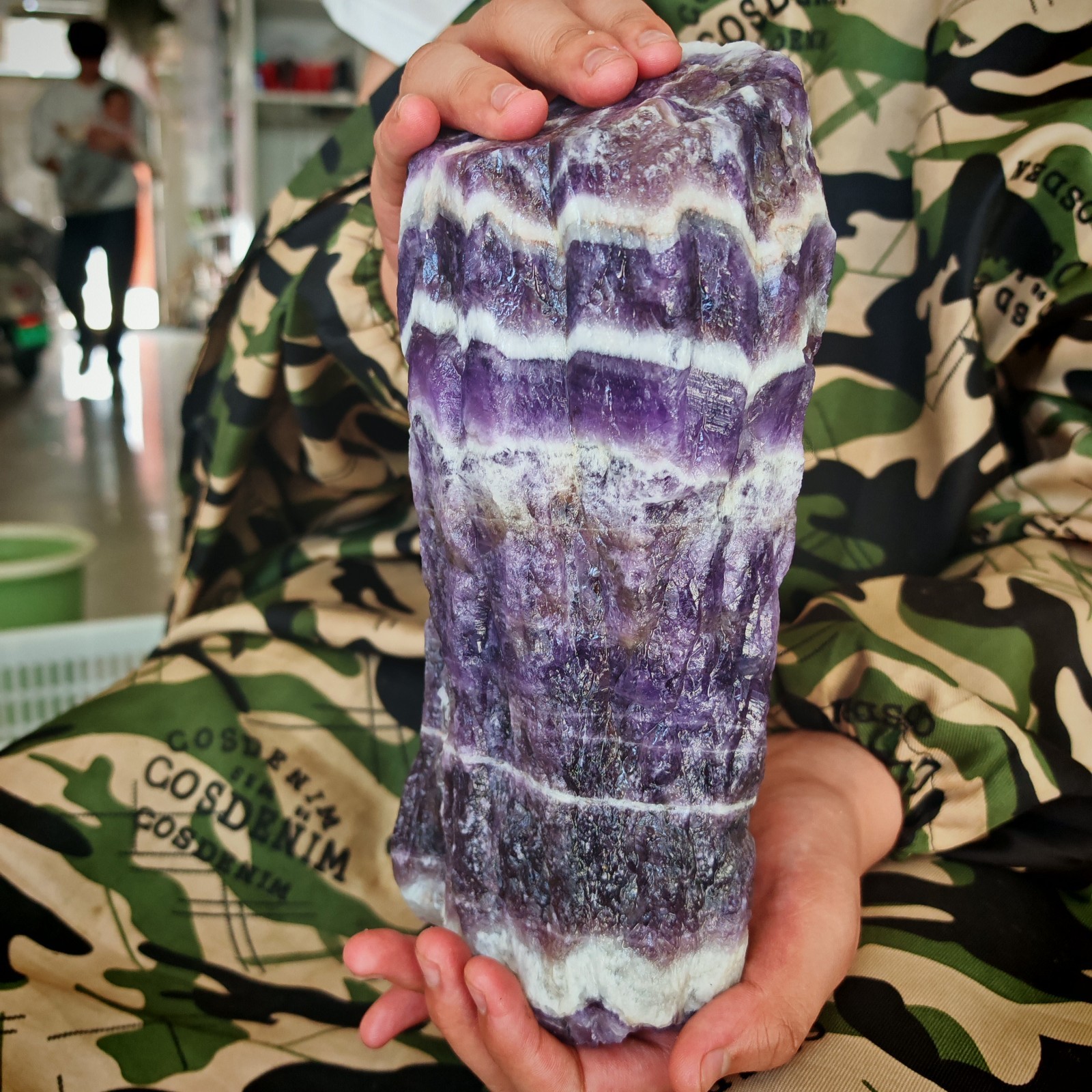 4.8LB Natural crystal dreamy purple color Raw stone specimen Collection