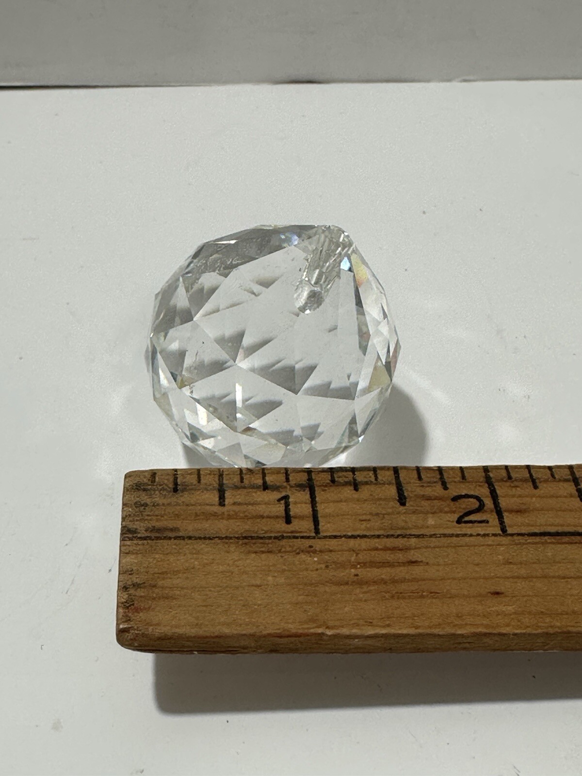 Hanging CRYSTAL BALL Clear Faceted Sphere Sun Catcher Rainbow Prism Ornament
