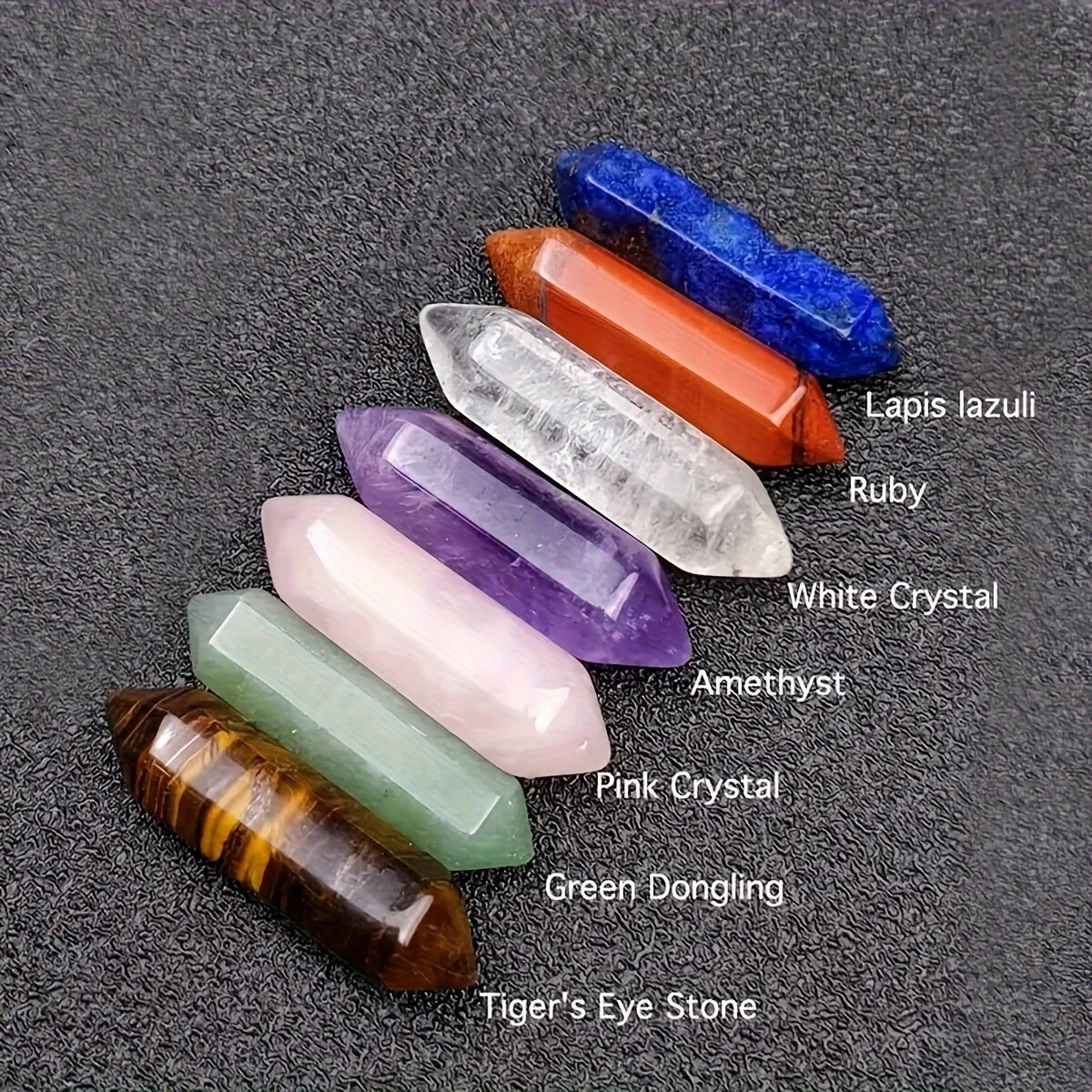 14PCS 7 Chakra Points, Crystal Pillar Set, Yoga Energy, Home Decoration Gift