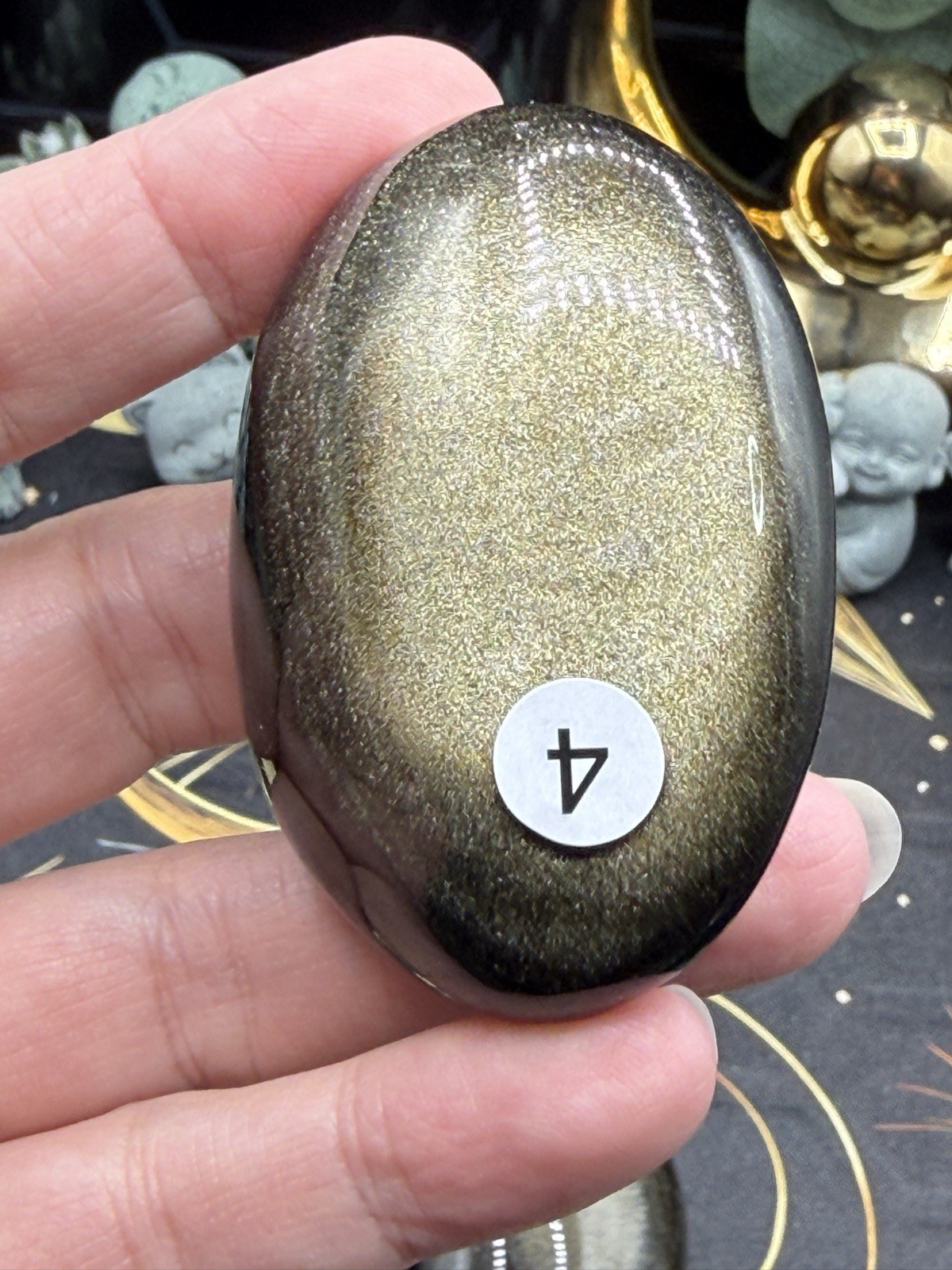 Natural Gold Sheen Obsidian Palmstones You choose. Free shipping