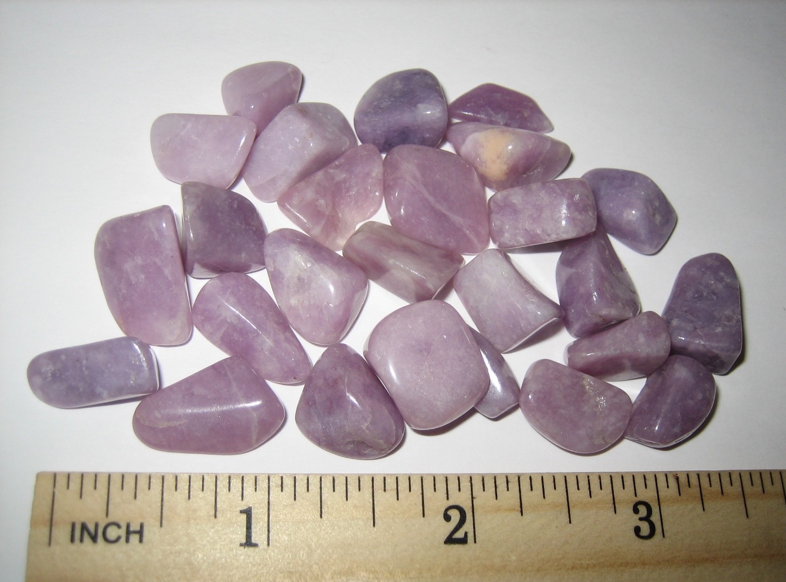 26 TUMBLED POLISHED 0.4″-0.7″ GEL LITHIUM SILICA PINK LEPIDOLITE STONE 49.2g *10
