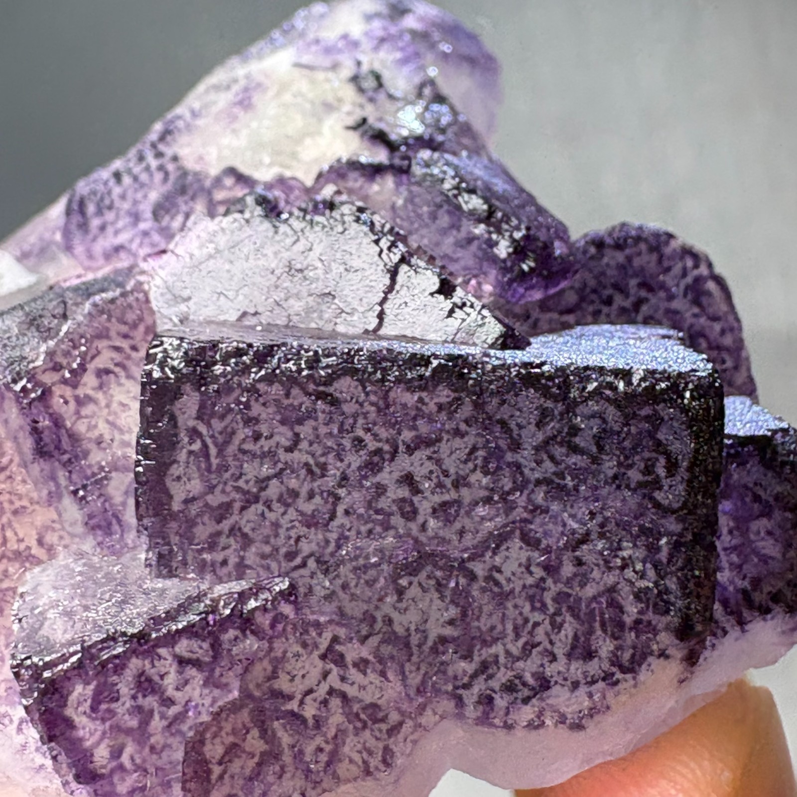 Phantom Cubic Fluorite Cluster Natural Crystal Specimen Raw Mineral Heal Reiki