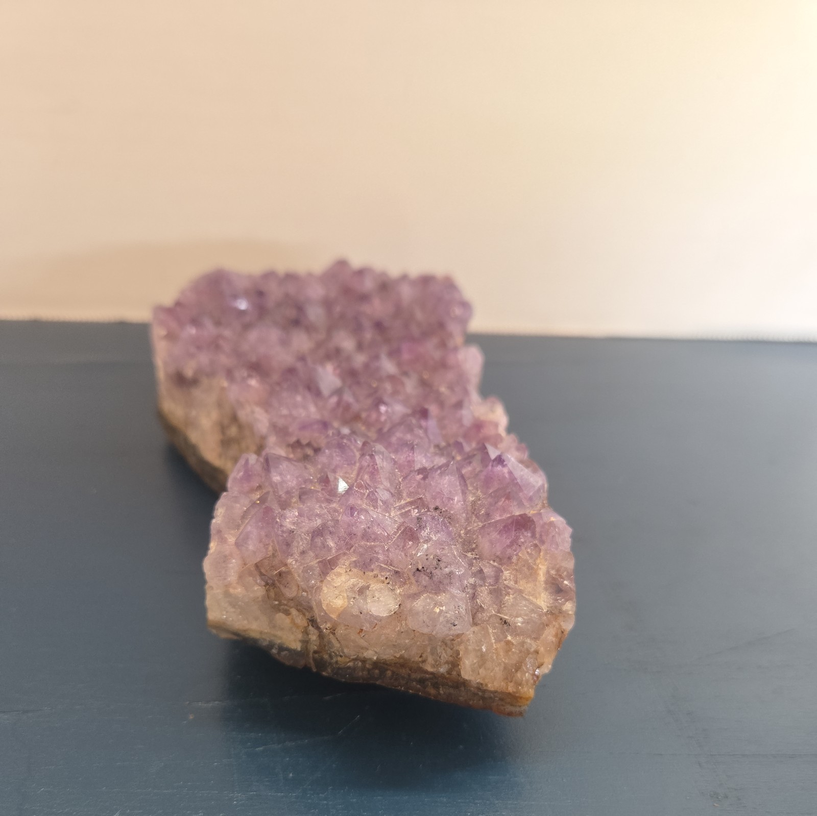 1.8LB Natural Amethyst Geode Quartz Crystal Cluster Energy Healing
