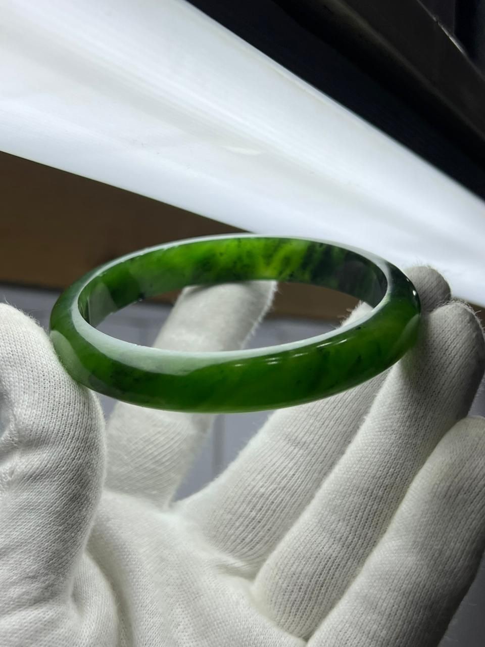 Nephrite Bangle Handmade Jellewery