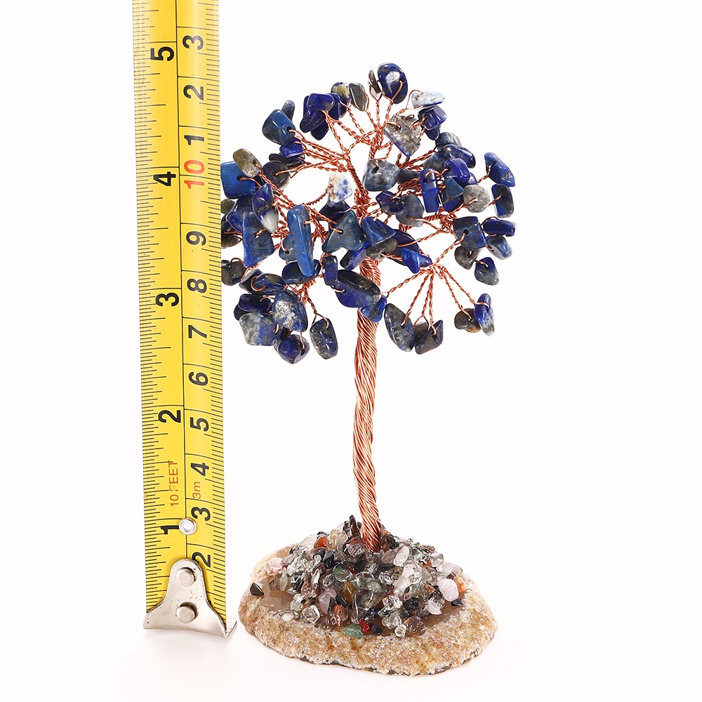 Blue Crystal Natural Gemstone Crystal Money Tree Good Luck Prosperity Feng Shui