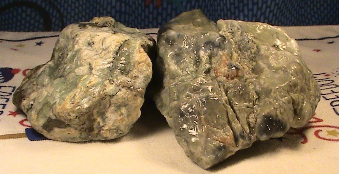Solid Rough Green Jasper Agates Lot, Natural Lapidary Rocks, 6 LBS, 13 OZ, #R255
