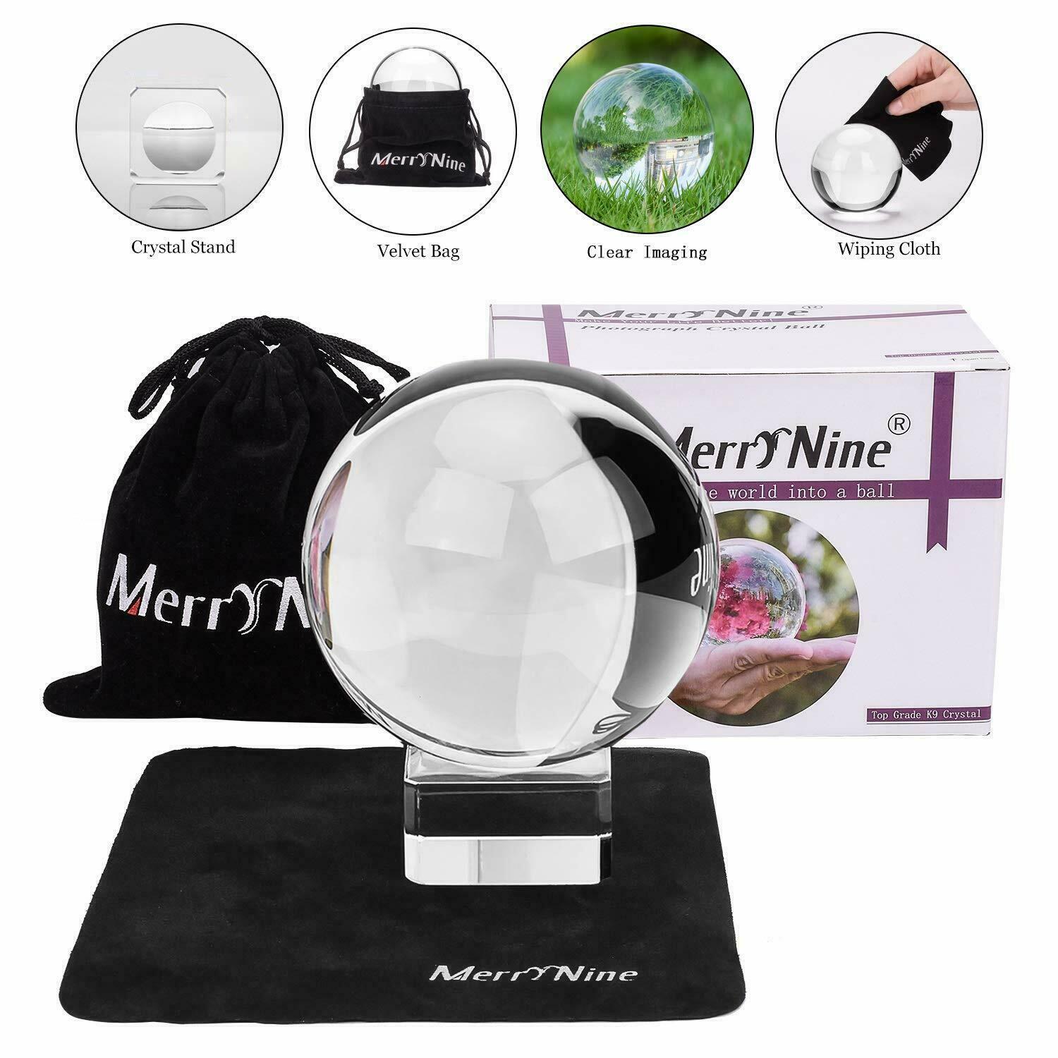 Photograph Crystal Ball K9 Crystal Suncatchers Ball Decorative Accessory Clear