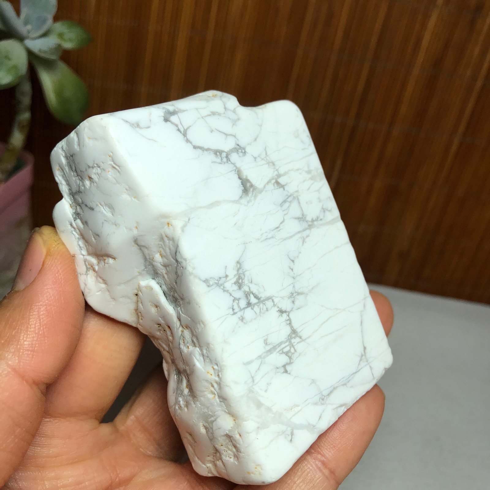 73-51mm Natural White Turquoise block polish/rough Crystal specimens 251g A2253