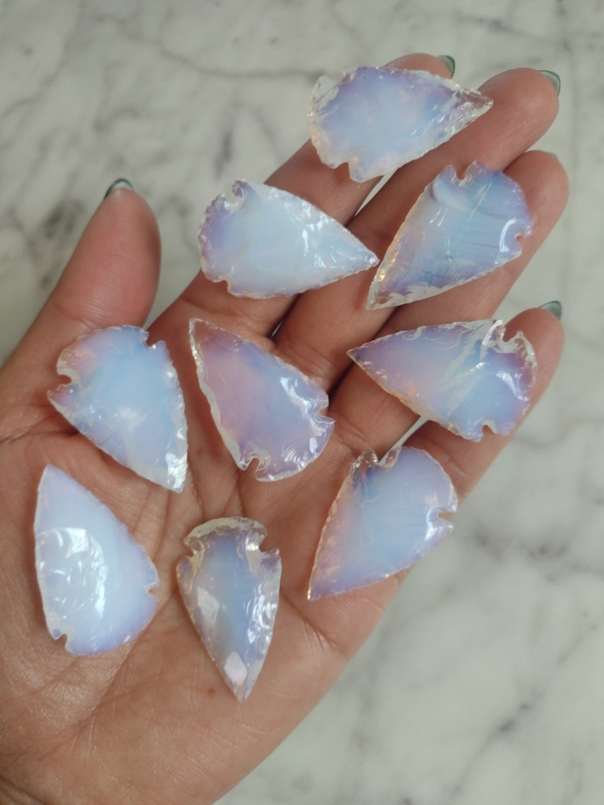 Opalite Arrowhead Arrow Head Point Carving Crystal Carved Stone