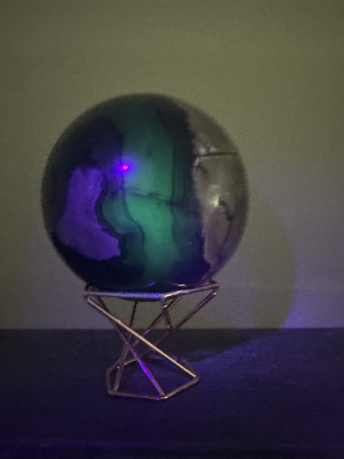 Druzy Volcano Agate Crystal Sphere 776 Grams 82 mm