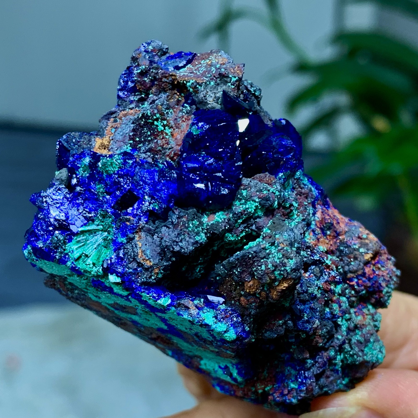 133G BEST NATURAL Azurite/Malachite crystal minerals specimens-/