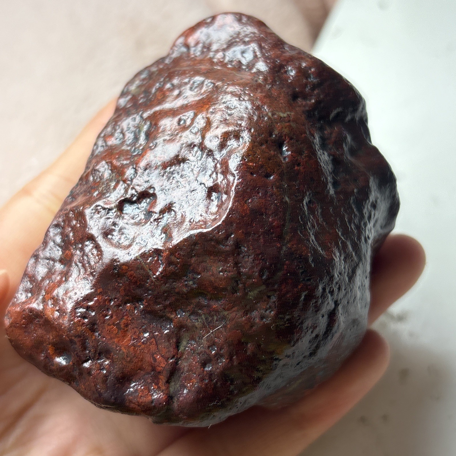 312g Natural Iddingsite meteorite specimen raw stone from China a18