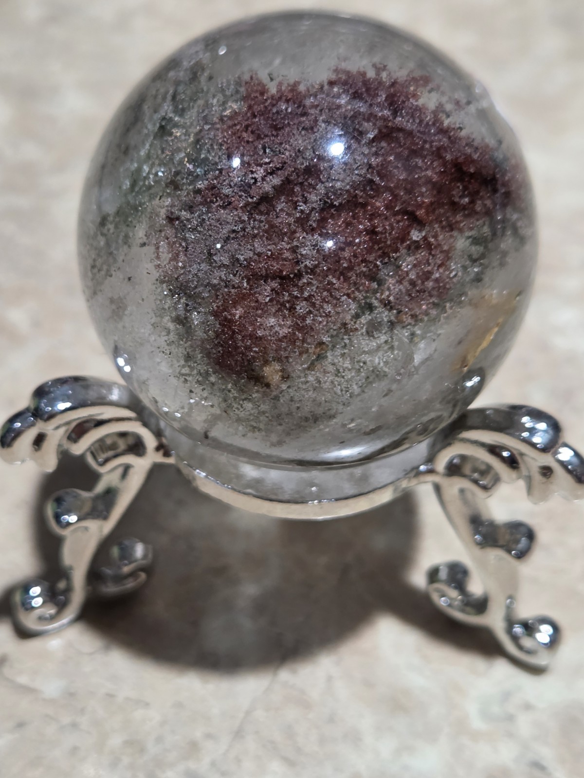 Crystal Red Garden Quartz Sphere