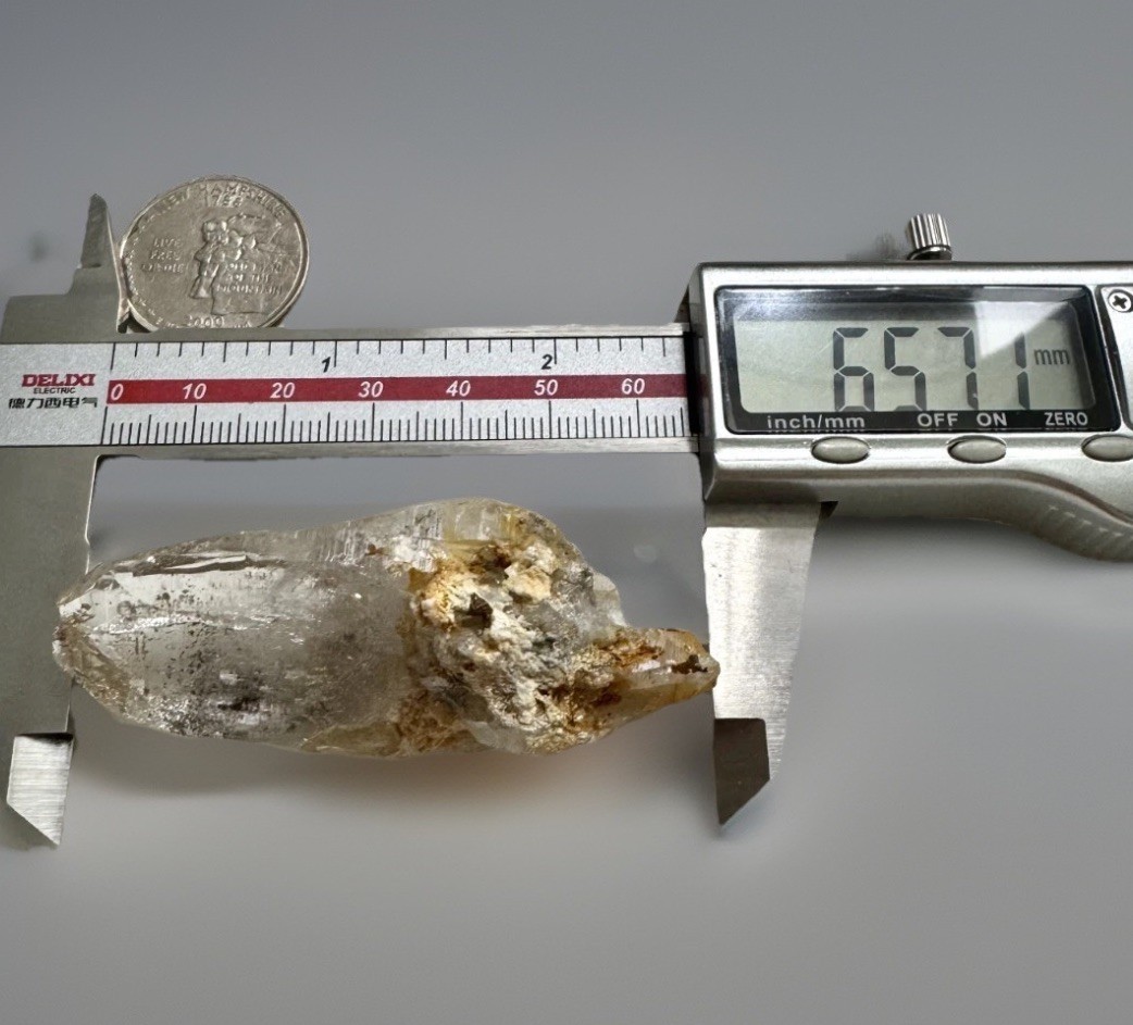 Ganesh Himal Gray Phantom Nepal Quartz Golden Matrix Etched Himalayan Crystal