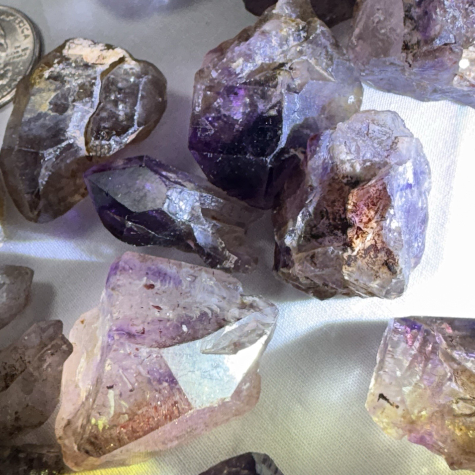 3 to 5Pcs Super Seven Quartz Melody Stone Raw Mineral Healer Master Sacred Reiki
