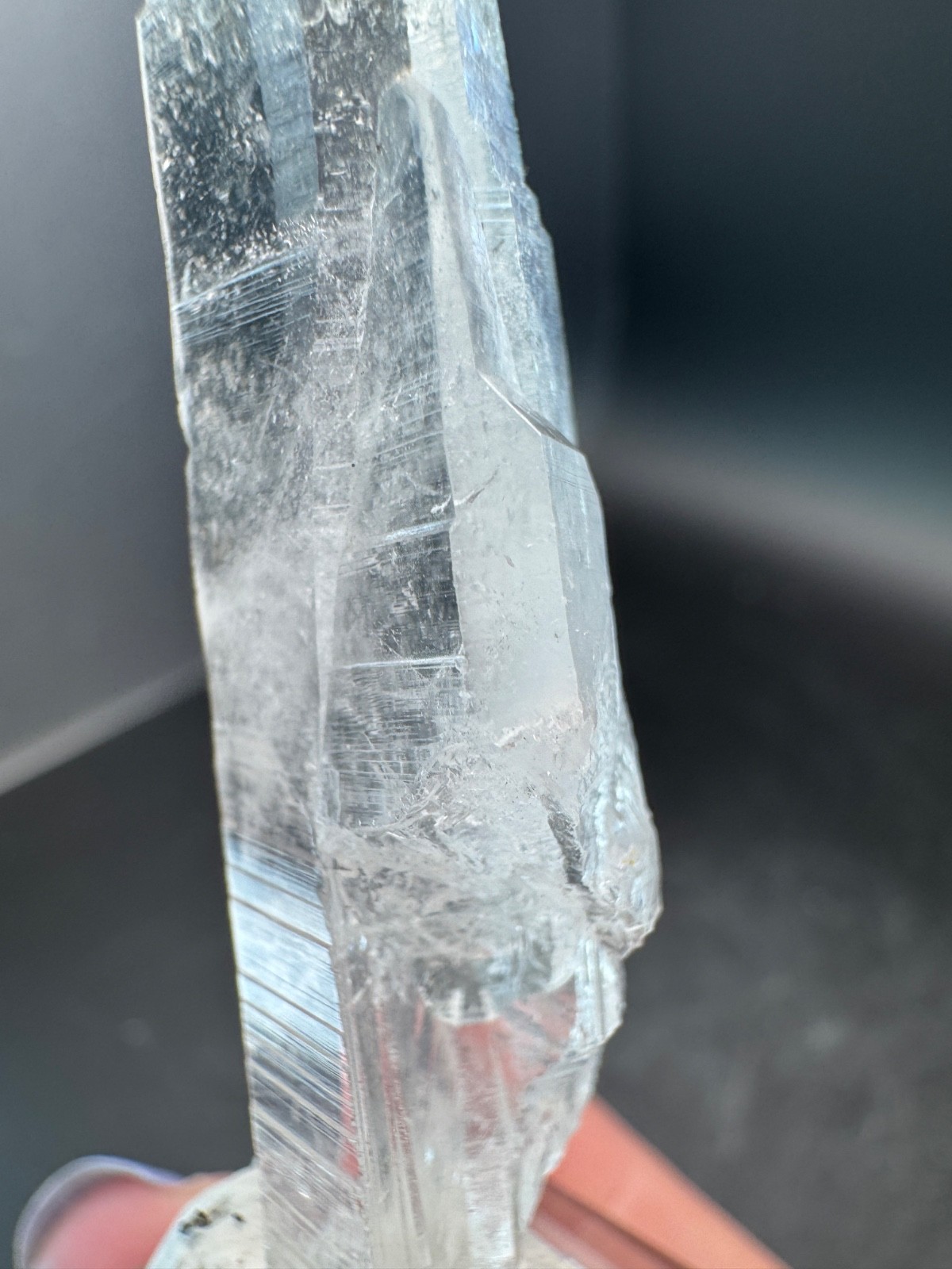 6528 Clear Quartz Crystal with Double Terminated Cross Crystal Brazil 20g
