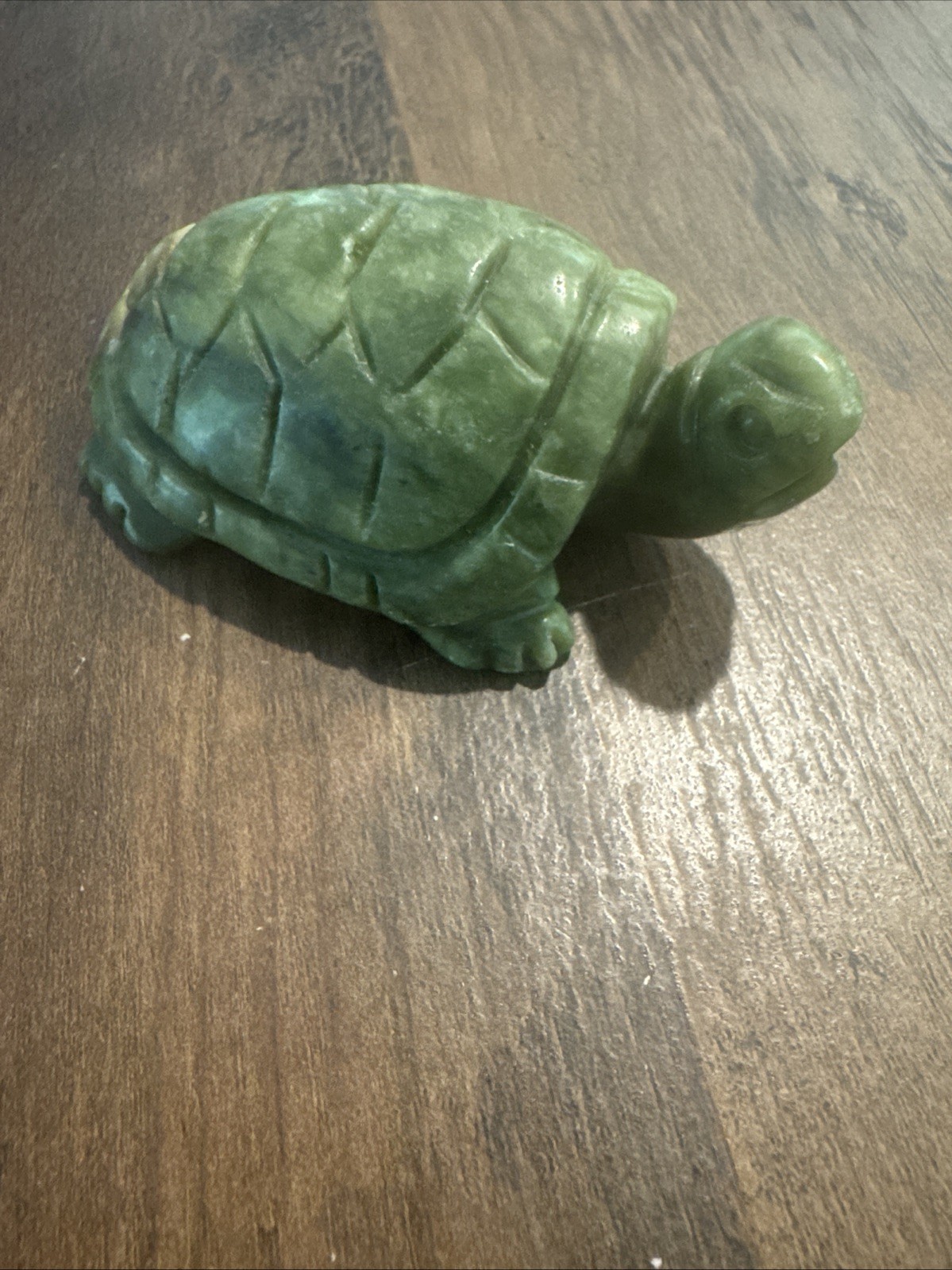 Green Jade Crystal Turtle Carving 137 Grams 3.5”