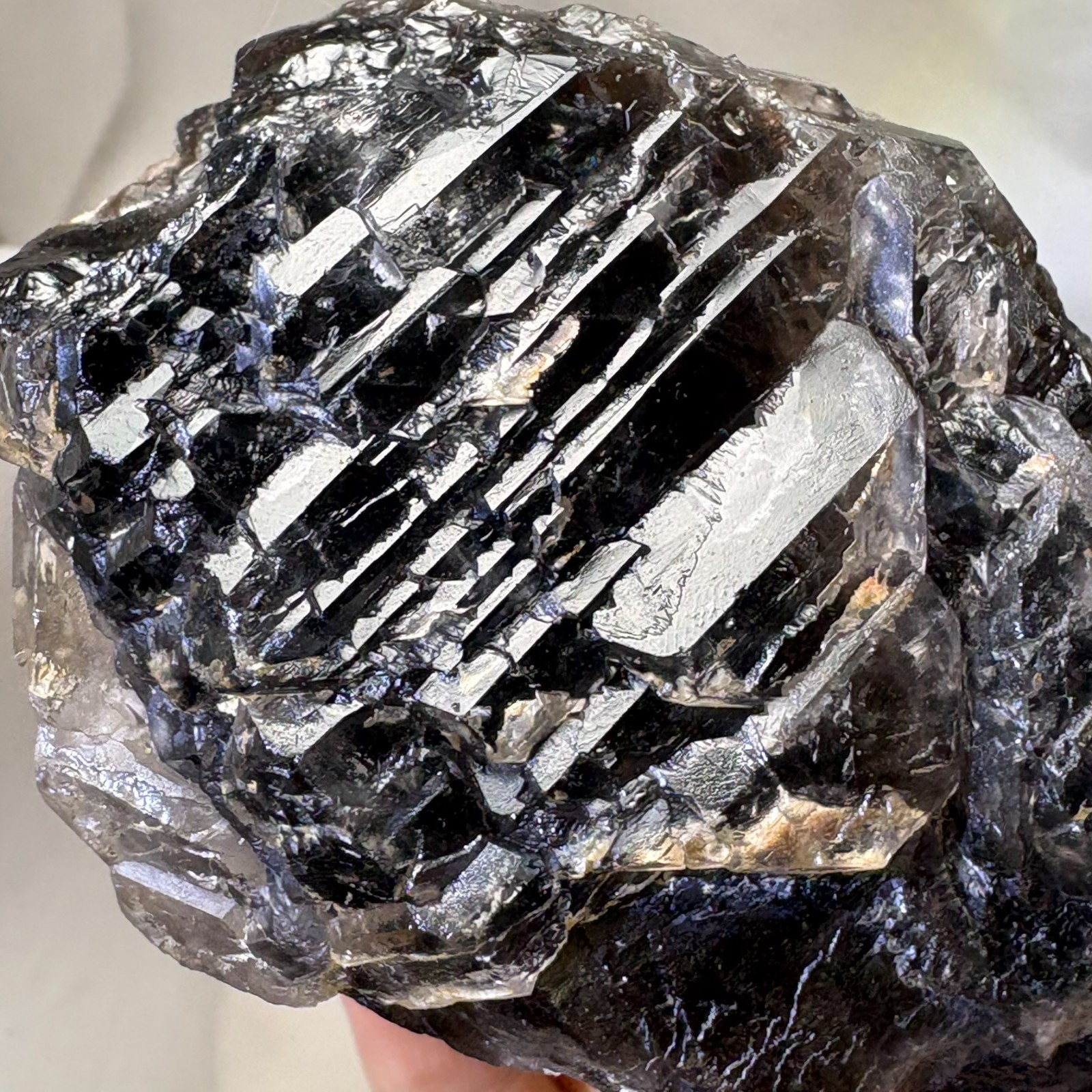Natural Elestial Smoky Quartz Crystal Raw Mineral Specimen Protection Reiki Heal