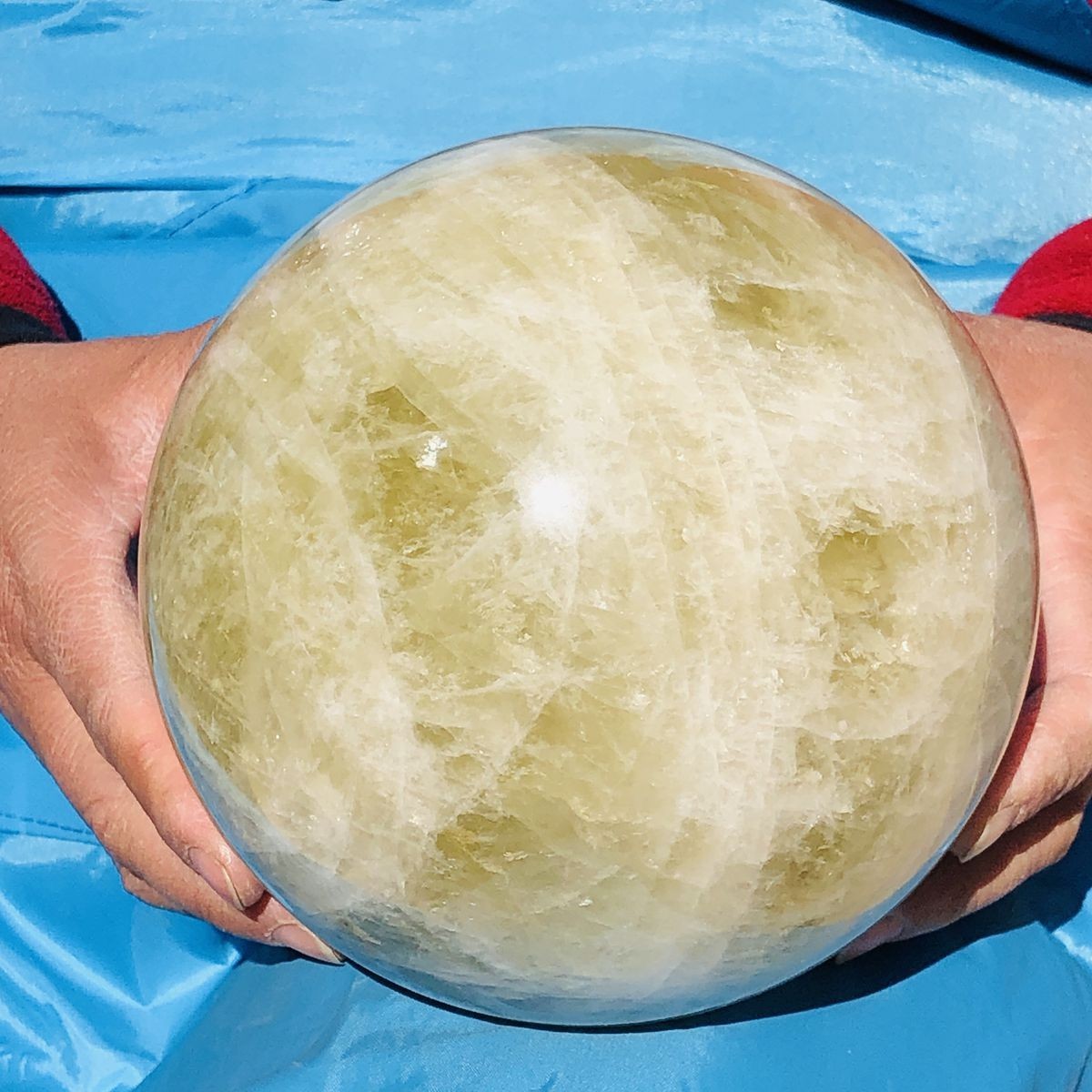 9.76LB Natural Yellow Crystal Ball Quartz Yellow Crystal Ball Healing