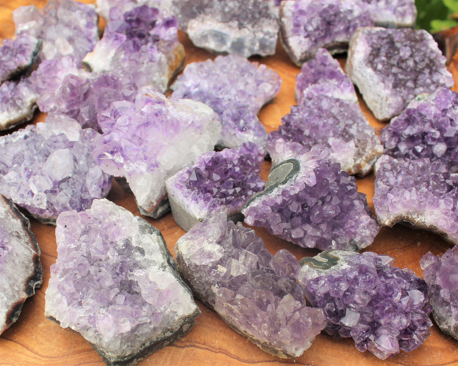 Wholesale Bulk Natural Amethyst Crystal Clusters: 6-9 Piece Lot (Quartz Geode)