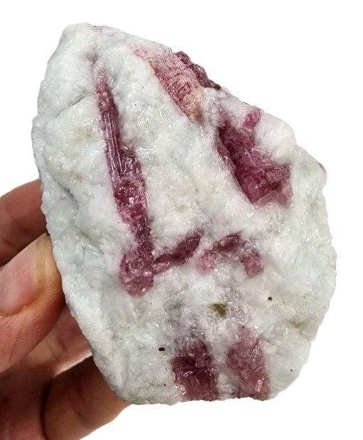 Pink Tourmaline Crystal in Quartz Natural Brazil 163.5 grams