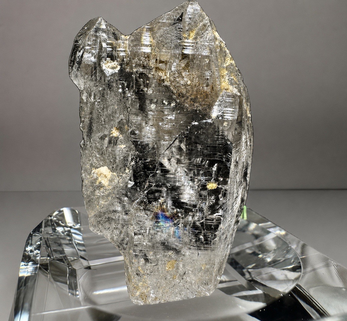 “The Gilded Summit” Ganesh Himalayan Quartz Smoky-Grey Basin Termination Crystal