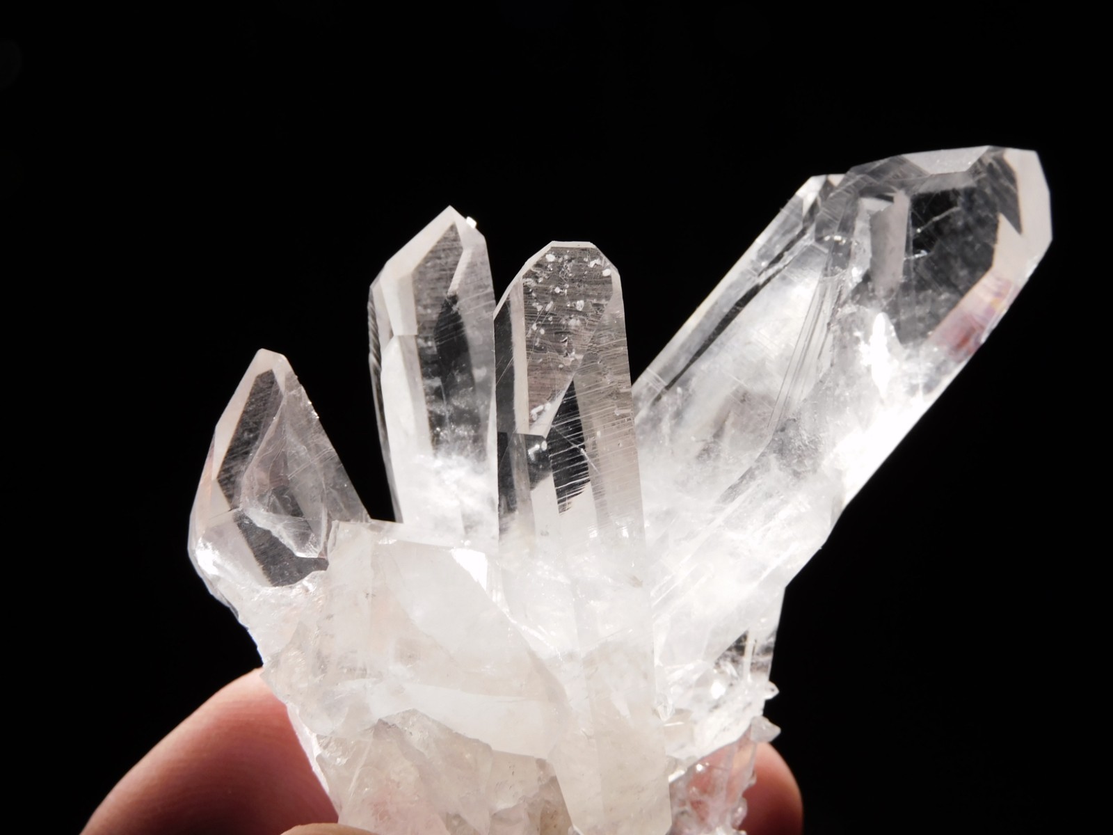 VERY TRANSLUCENT Quartz Crystal Cluster Collier Creek ARKANSAS 75.4gr