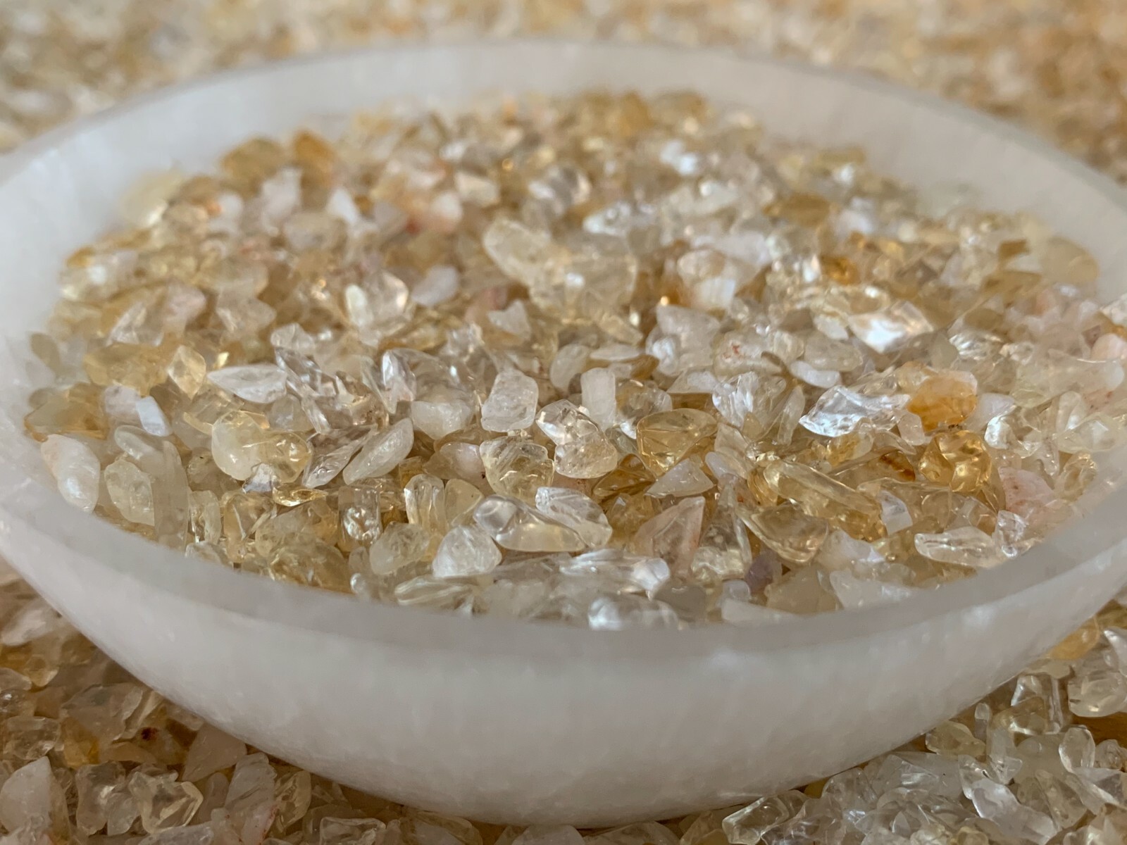 Grade A++ Citrine Semi Tumbled Gemstone Mini Chips 3 – 5 mm, Wholesale Bulk Lot