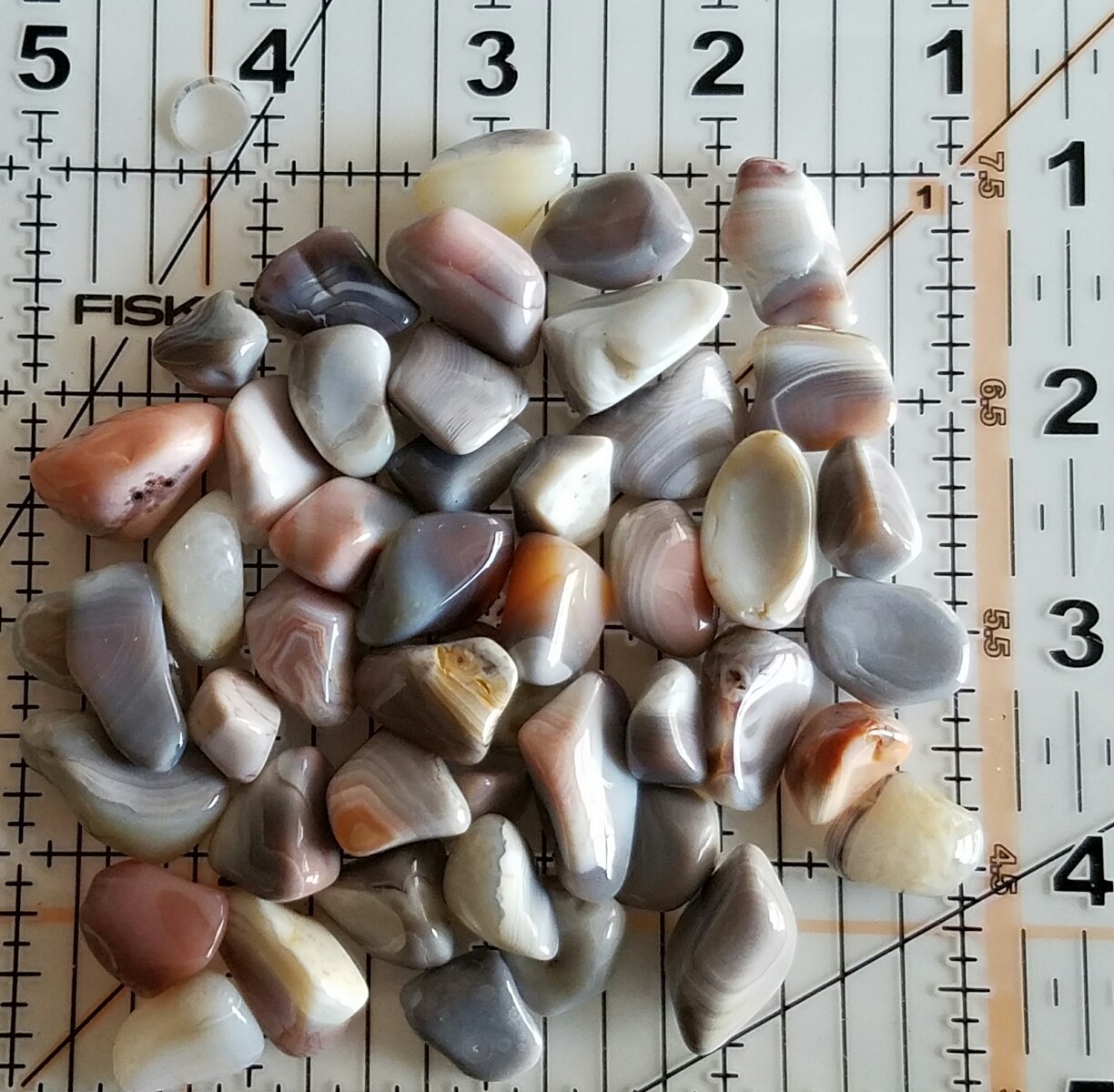 50g Tumbled Pink Botswana Agate Gemstone Crystals 15-30 Stones Rock Specimens