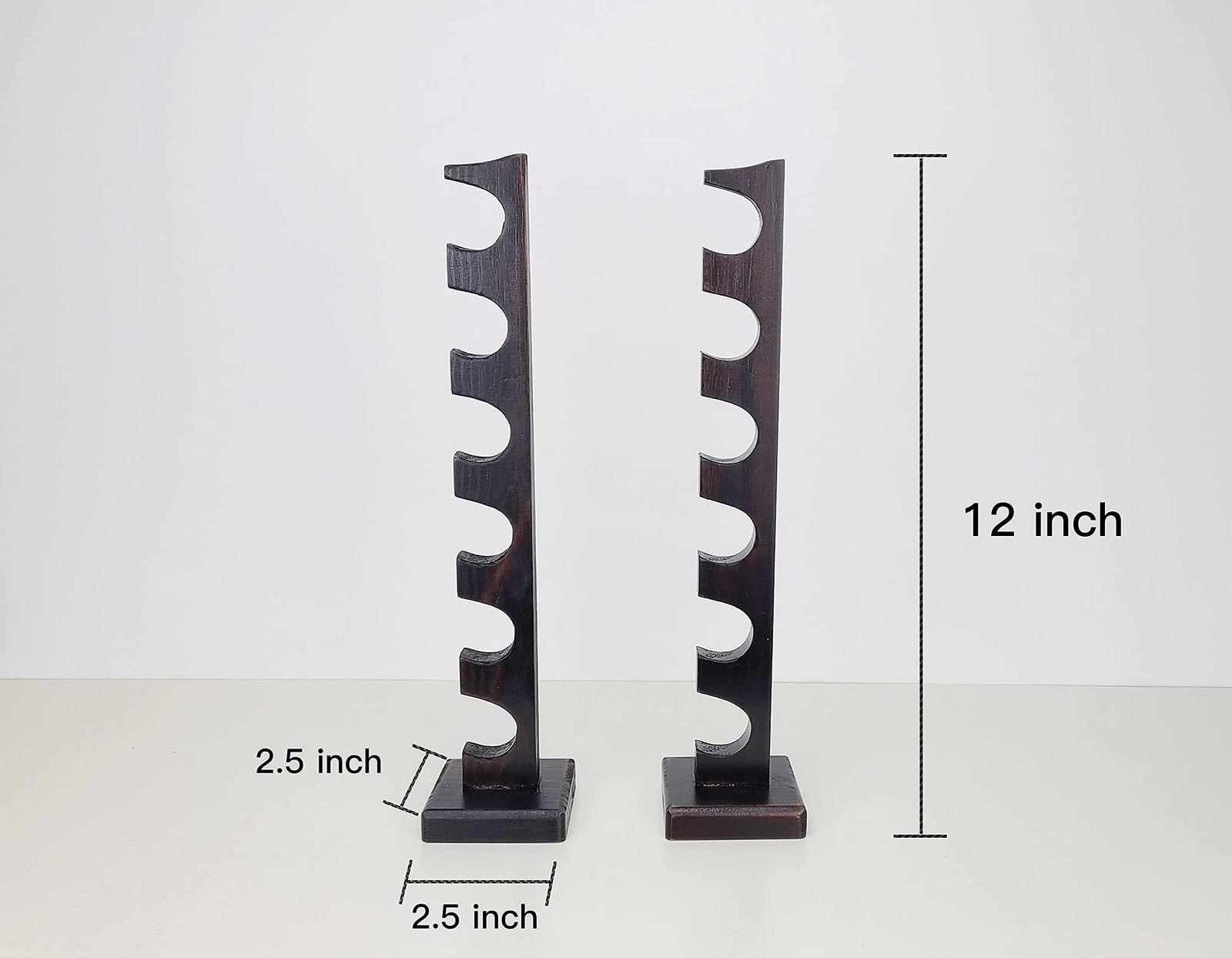 6 Tier Wooden Wizard Wand Display Stand Magic Wand Holder for Table Desk