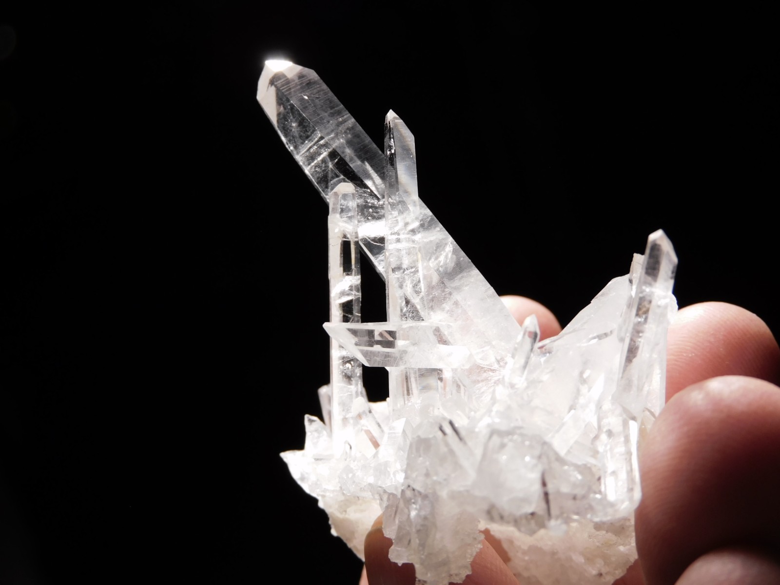 VERY TRANSLUCENT Quartz Crystal Cluster Collier Creek ARKANSAS 44.0gr