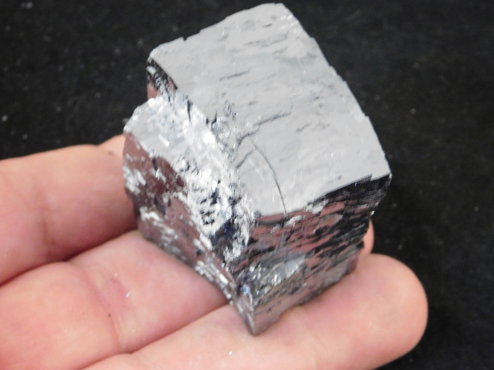Larger! Super Shiny Stepped GALENA Crystal CUBE 100% Natural Missouri 231gr