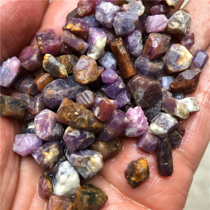 500g Natural Unheated violet Sapphire Corundum Facet Rough Specimen AAA #B1