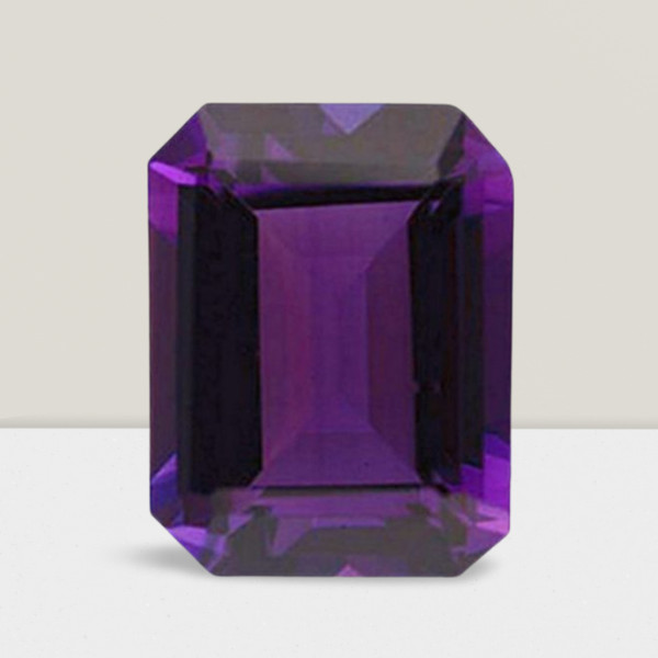 Amethyst Octagon Cut Gemstone 9 Cts – 16×12 mm Flawless Loose Gem