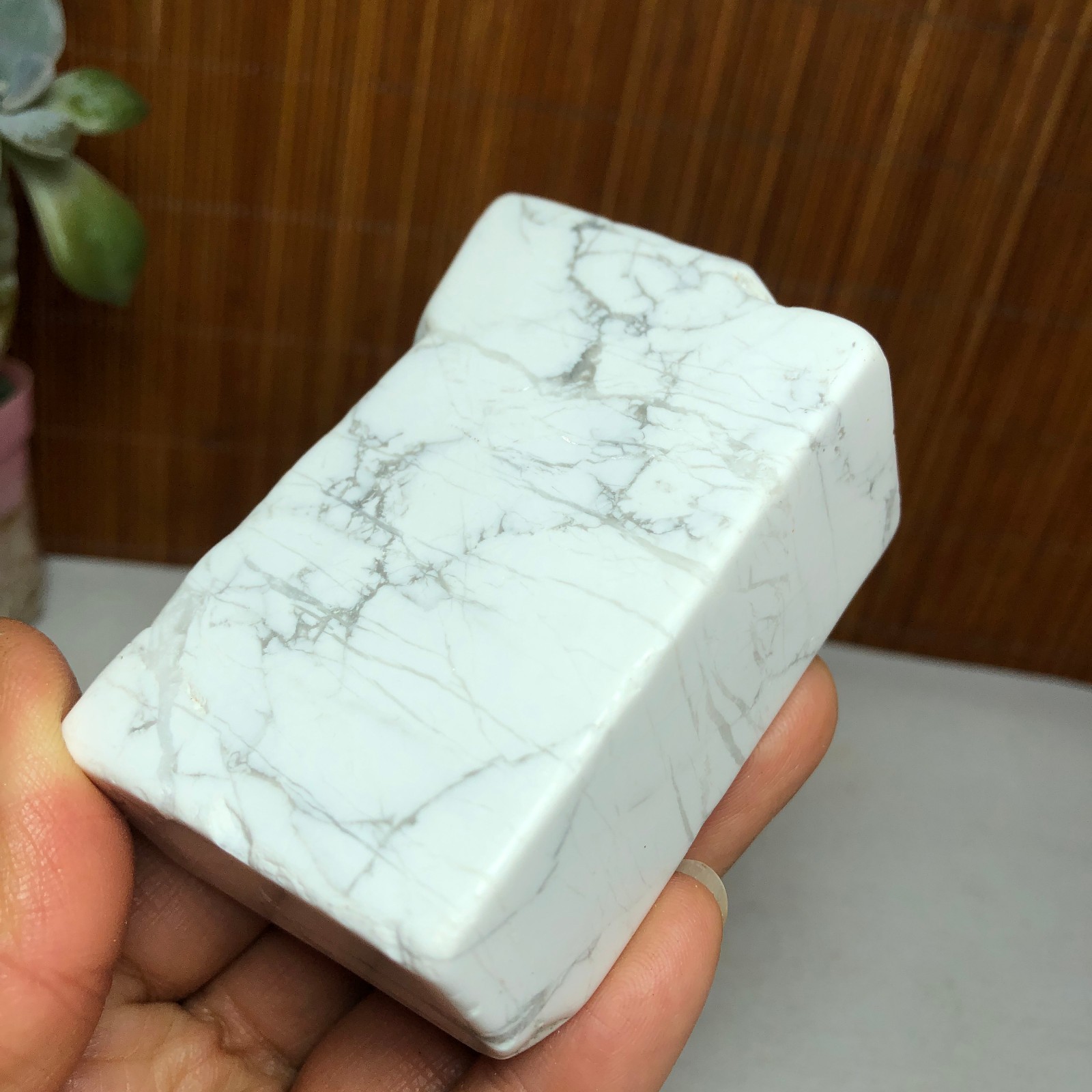73-51mm Natural White Turquoise block polish/rough Crystal specimens 251g A2253