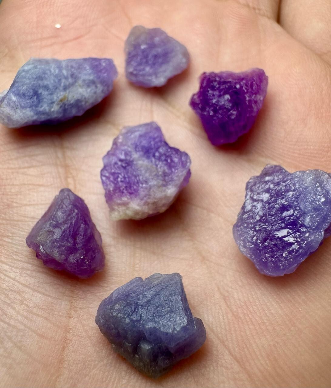 48 CT Tenebrescent Fluorescent Hackmanite Crystals Lot From Afghanistan