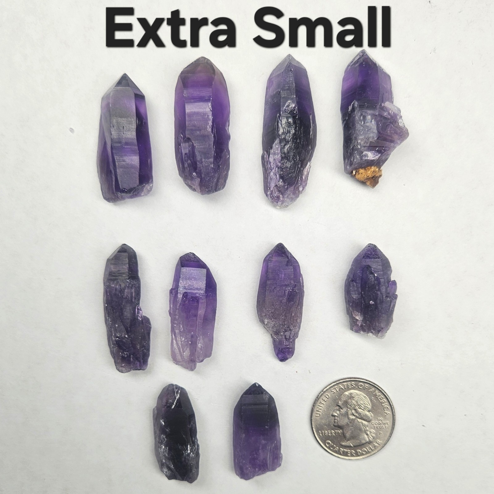 Deep Purple Amethyst Crystals from Tutu Cliffs Nigeria, Natural Saturated Points