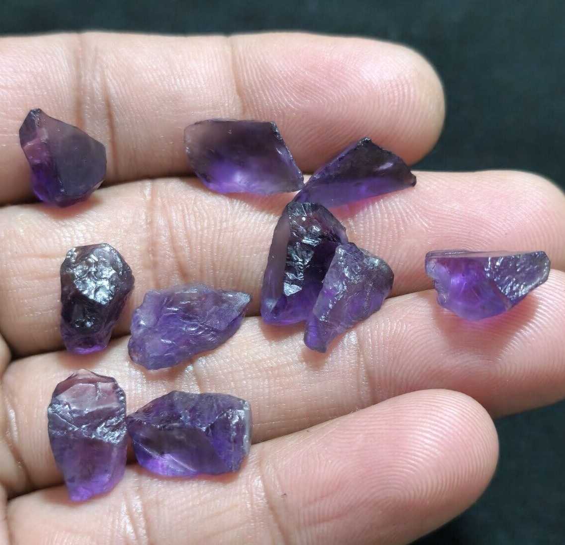 Gorgeous Pretty African Purple Amethyst 10 Pcs Lot Size 14-16 MM Loose Gemstone