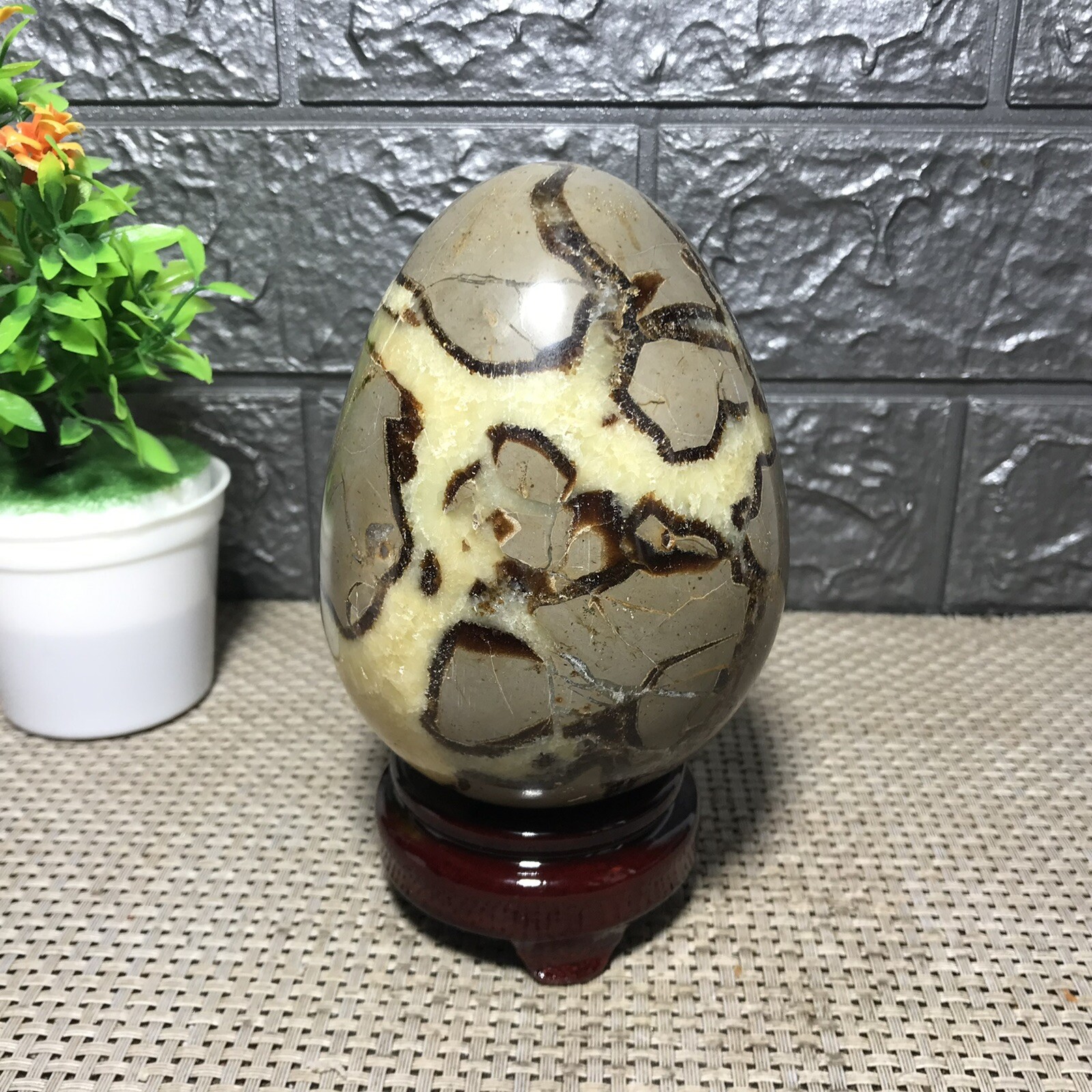 1000g NATURAL Septarian Dragon Crystal Calcite Egg Gem geode Mineral Specimen 01
