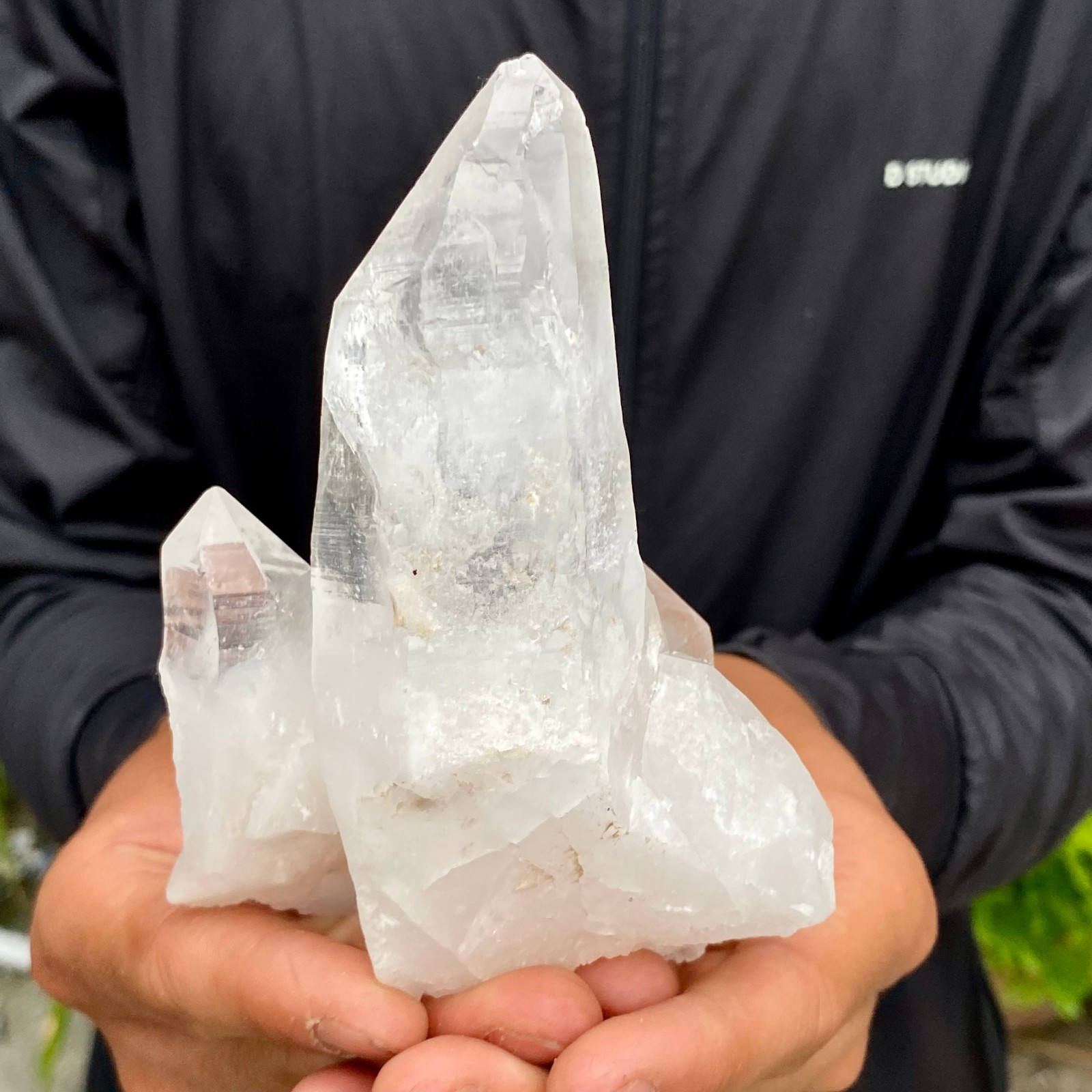 457G A+++ Natural white Crystal Himalayan quartz cluster /mineralsls