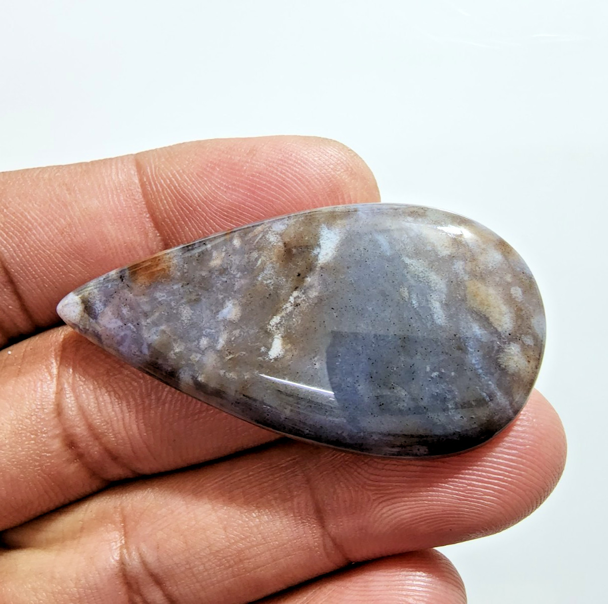 61 Crt Pretty AAA+ Bumble Bee Jasper Pear Shape Gemstone Cabochon Jewelry Making